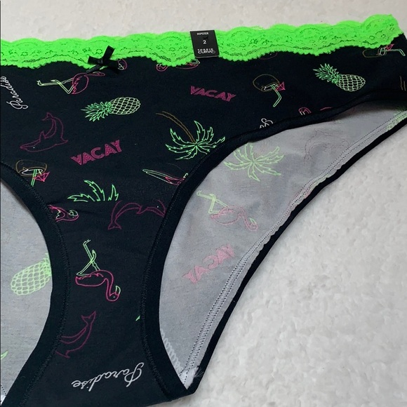 TORRID BLACK TROPICAL NEON GREEN WIDE LACE COTTON - Picture 4 of 8